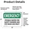 Signmission Potable Water For Safety Shower And Eye, 5 in W x Rectangle, Vinyl Decal OS-2PACK-EM-D-35-L-10407 - alternate 6